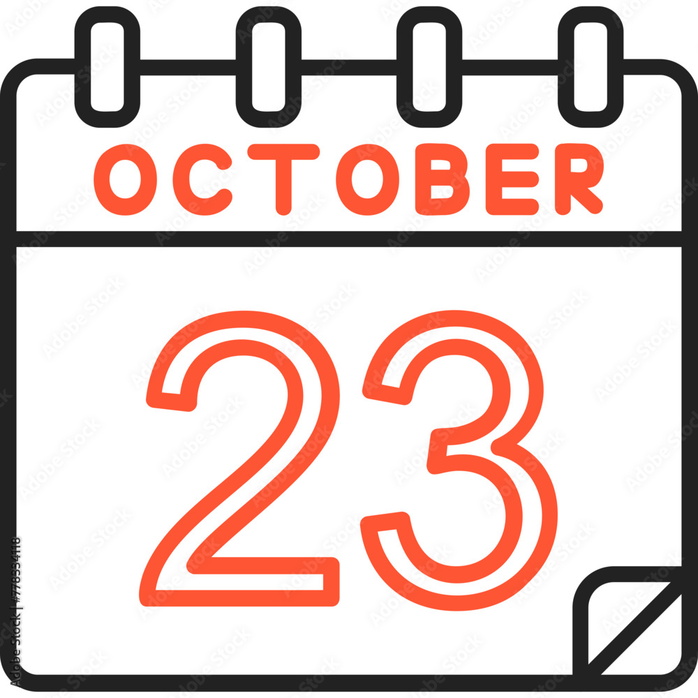 23 October Vector Icon Design 23 October Vector Icon Design