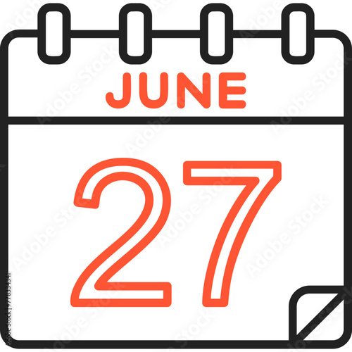27 June Vector Icon Design