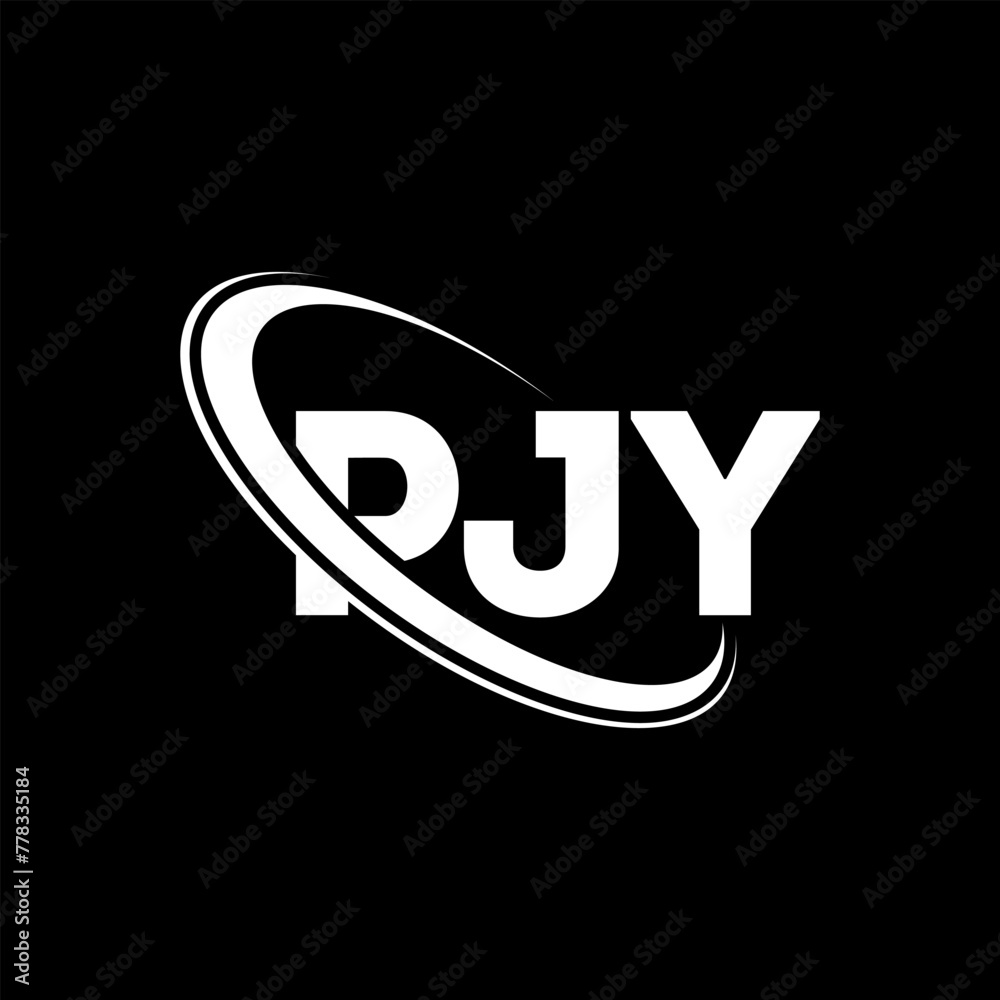 PJY logo. PJY letter. PJY letter logo design. Initials PJY logo linked with circle and uppercase monogram logo. PJY typography for technology, business and real estate brand.