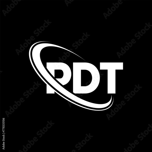 PDT logo. PDT letter. PDT letter logo design. Initials PDT logo linked with circle and uppercase monogram logo. PDT typography for technology, business and real estate brand. photo