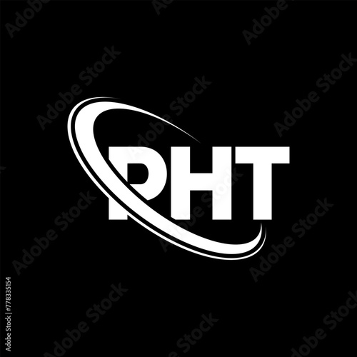 PHT logo. PHT letter. PHT letter logo design. Initials PHT logo linked with circle and uppercase monogram logo. PHT typography for technology, business and real estate brand.
