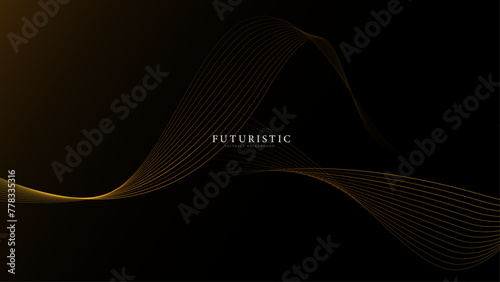 Modern banner horizontal background. Geometric futuristic shiny lines. Suitable for templates, banners, posters, flayers, web