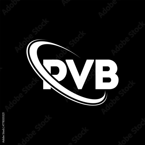 PVB logo. PVB letter. PVB letter logo design. Initials PVB logo linked with circle and uppercase monogram logo. PVB typography for technology, business and real estate brand. photo