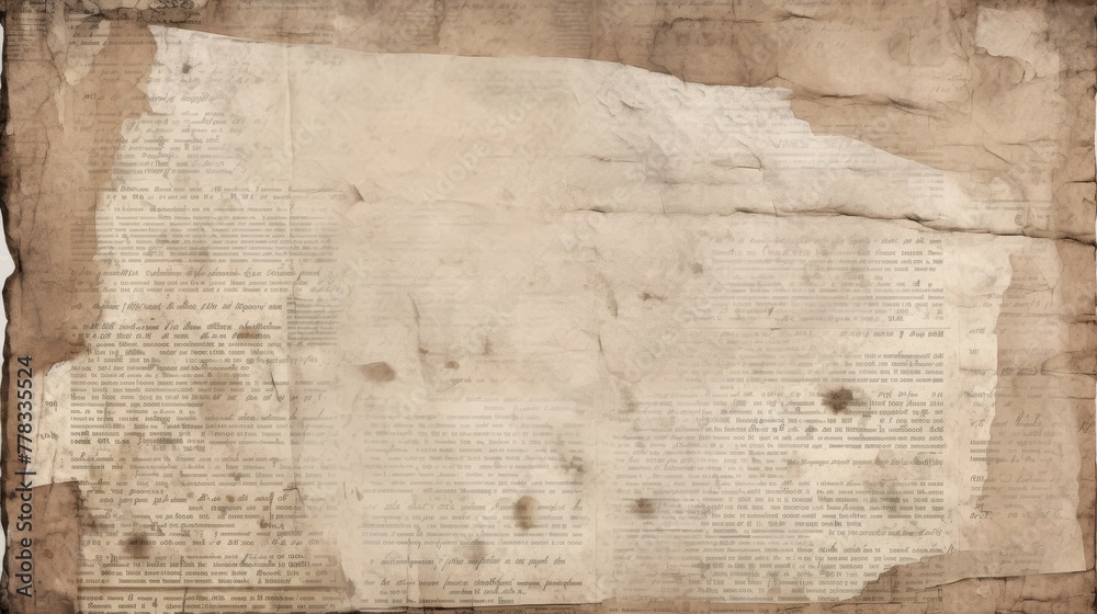 Newspaper pattern with old unreadable text and images. Vintage blurred paper news texture background. Textured page. Sepia beige collage. Print for wallpaper, wrapping paper. High quality photo Newspaper pattern with old unreadable text and images. Vintage blurred paper news texture background. Textured page. Sepia beige collage. Print for wallpaper, wrapping paper. High quality photo