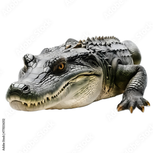 Alligator isolated on transparent PNG background