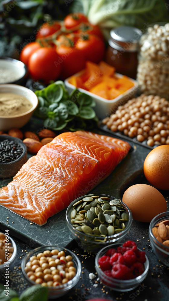 AntiFatigue Diet Visual, showcasing foods that may help increase