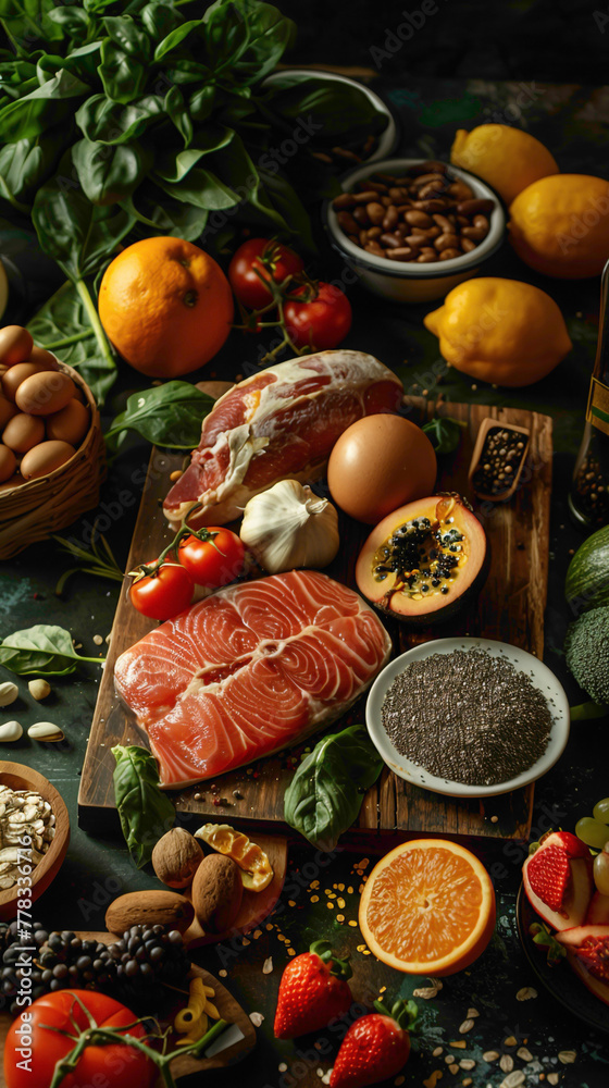 AntiFatigue Diet Visual, showcasing foods that may help increase