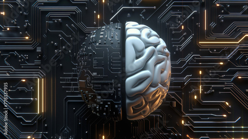 electronic circuit board with a brain