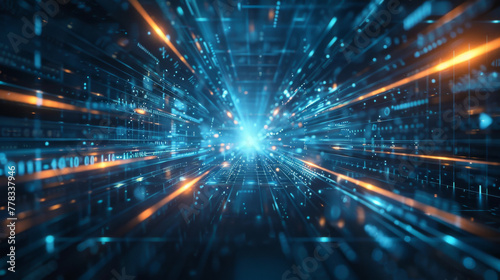 lights in a digital grid