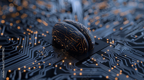 brain on a circuit board