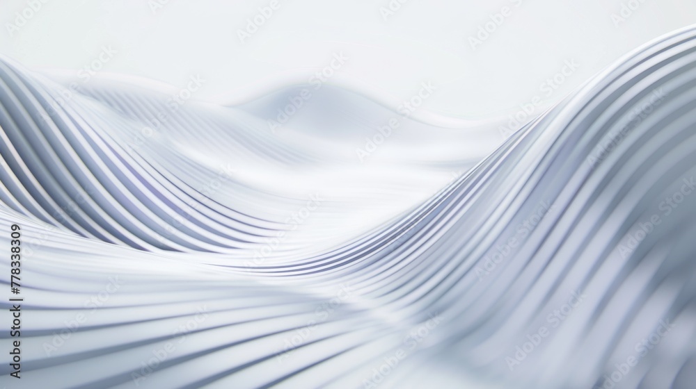 Obraz premium Wavy Lines on White Background