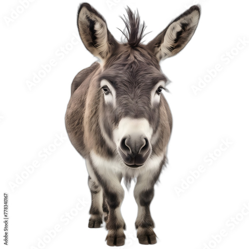 Donkey isolated on transparent PNG background