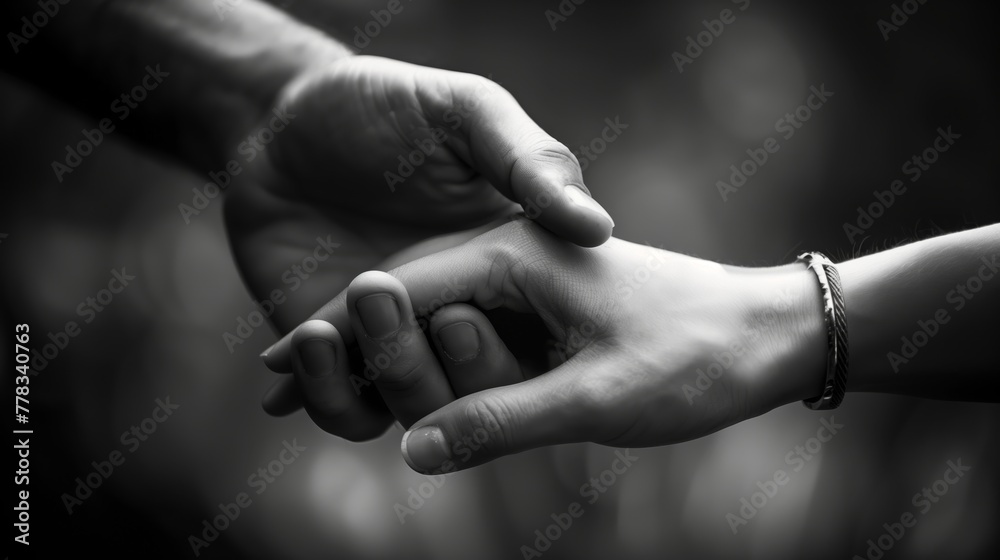 A couple's hands are clasped together, symbolizing their love and connection