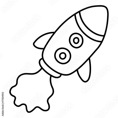 A linear design icon of startup

