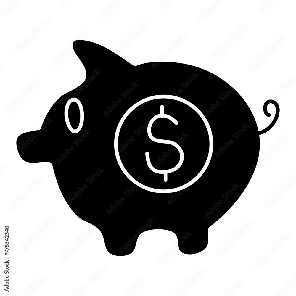 Modern design icon of piggy bank
Modern design icon of piggy bank