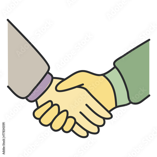 An icon design of deal, business handshake 

