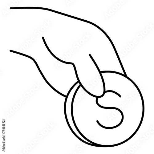 An icon design of dollar coin

