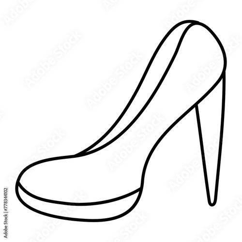 A trendy design icon of heel