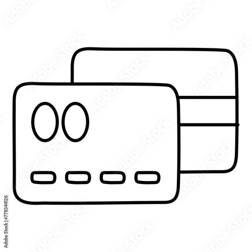 A beautiful design icon of credit card

