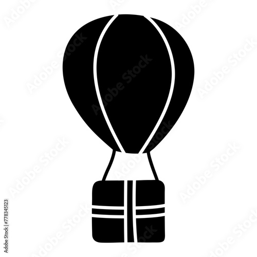 A beautiful design icon of hot air balloon

