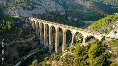 Aerial aqueducts, water flows above cities, modern marvels