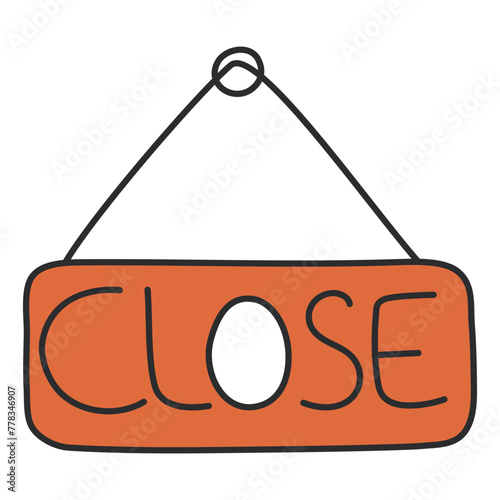 Modern design icon of close board

