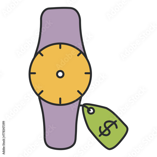 Modern design icon of wrist watch

 photo