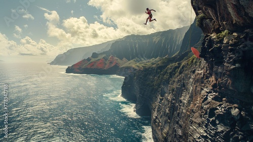 The adrenaline rush capturing the essence of extreme sports in action, from skydiving to rock climbing