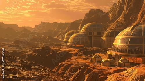 Futuristic Mars colony, humanitys next chapter
