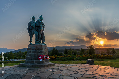 Tableau sur toile Commando Memorial, Spean Bridge, Lochaber, Scotland, United KIngdom