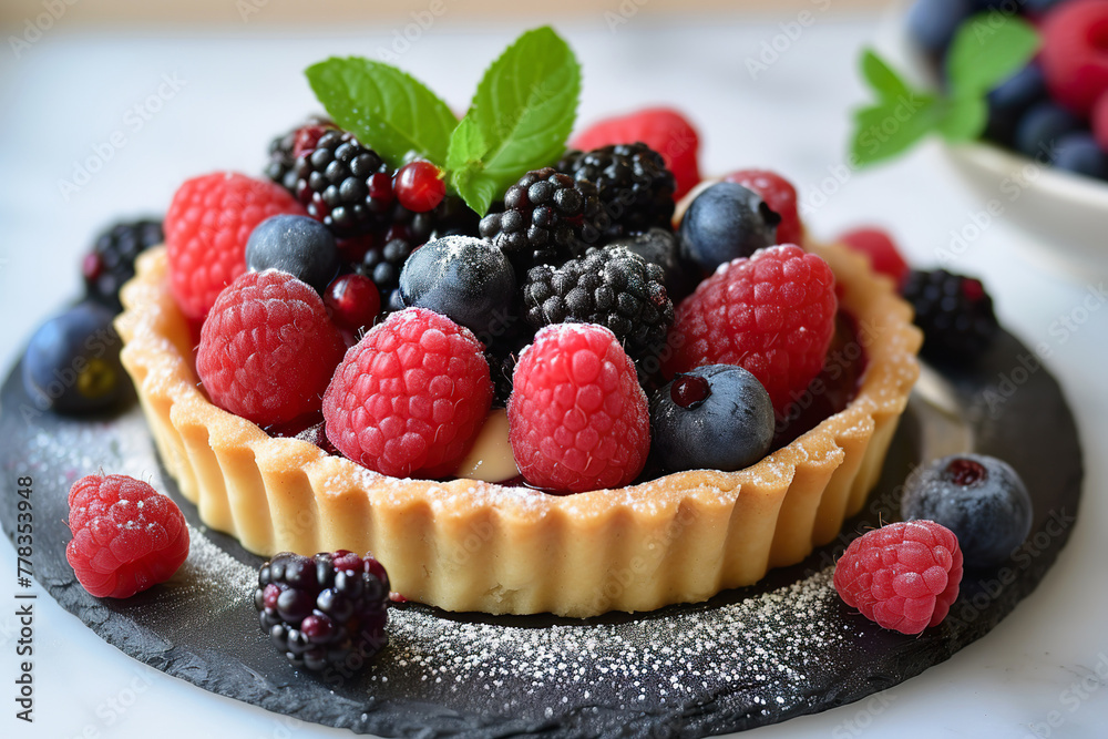 Berry Tart Topped with Assortment of Berries Berry Tart Topped with Assortment of Berries