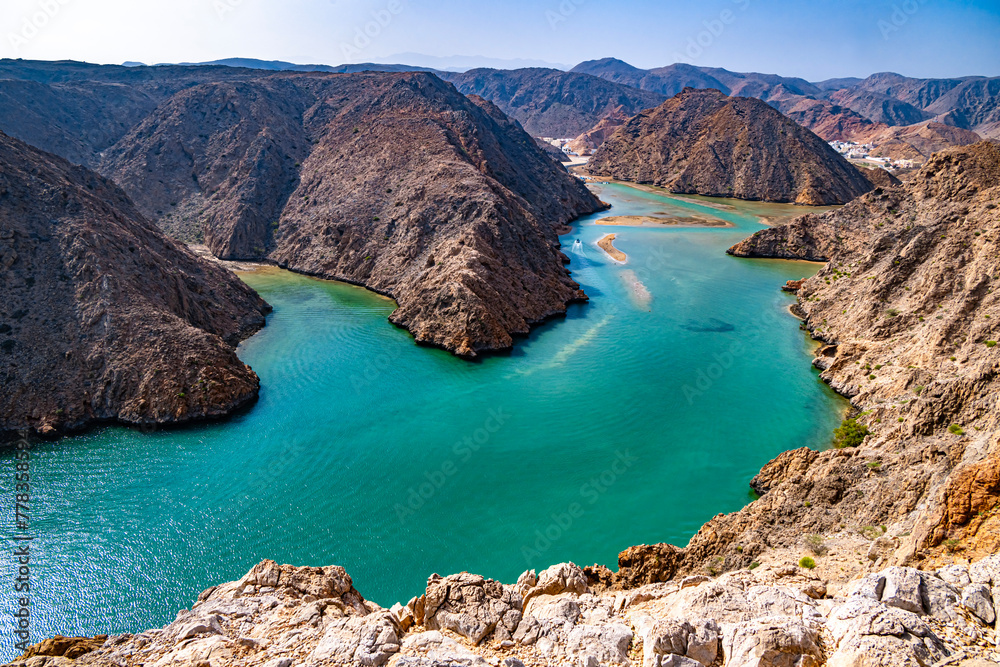 View of Yenkit Bay in Muscat Governorate, Oman View of Yenkit Bay in Muscat Governorate, Oman