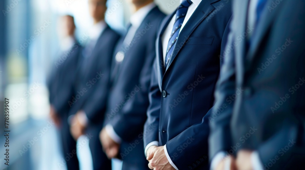 Line of Men in Suits and Ties Line of Men in Suits and Ties