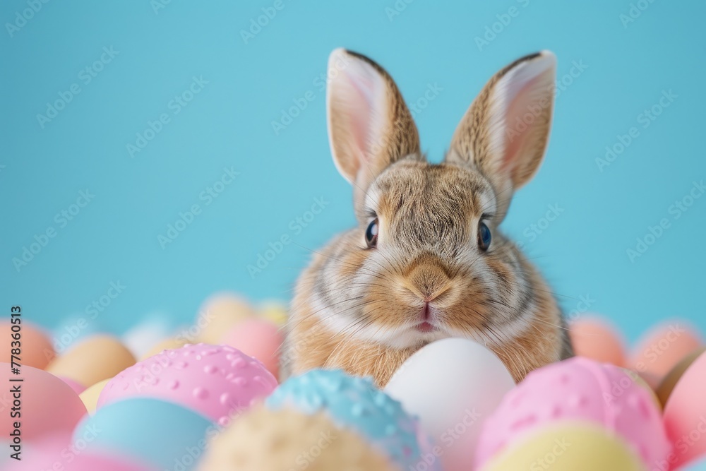 Cute Easter bunny checking that out. Generative Ai