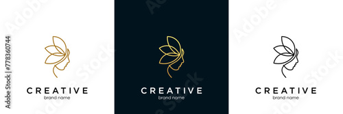 Collection of beauty woman logo design for salon, makeover, hair stylist, hair cut and etc.