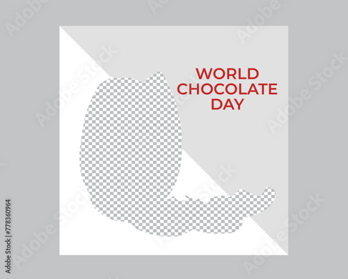 Free vector World Chocolate Day background with chocolate sweets