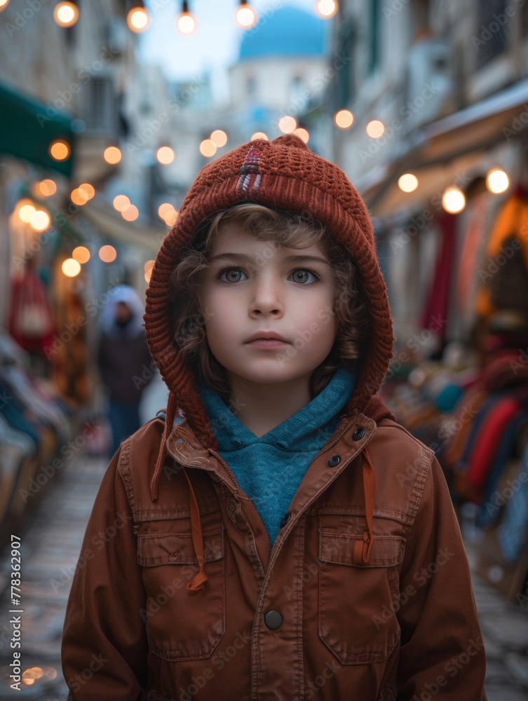 Portrait of a little child in the city of Jerusalem Portrait of a little child in the city of Jerusalem