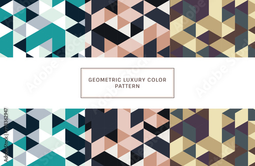 Vector  geometric patterns with luxury and earth tone colours mixed