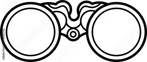 Binocular Telescope Outline Icon 