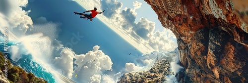 The adrenaline rush capturing the essence of extreme sports in action, from skydiving to rock climbing