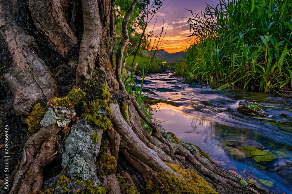 Fototapeta premium moss on the rocks