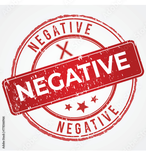 Negative stamp in Grunge Red Shade 