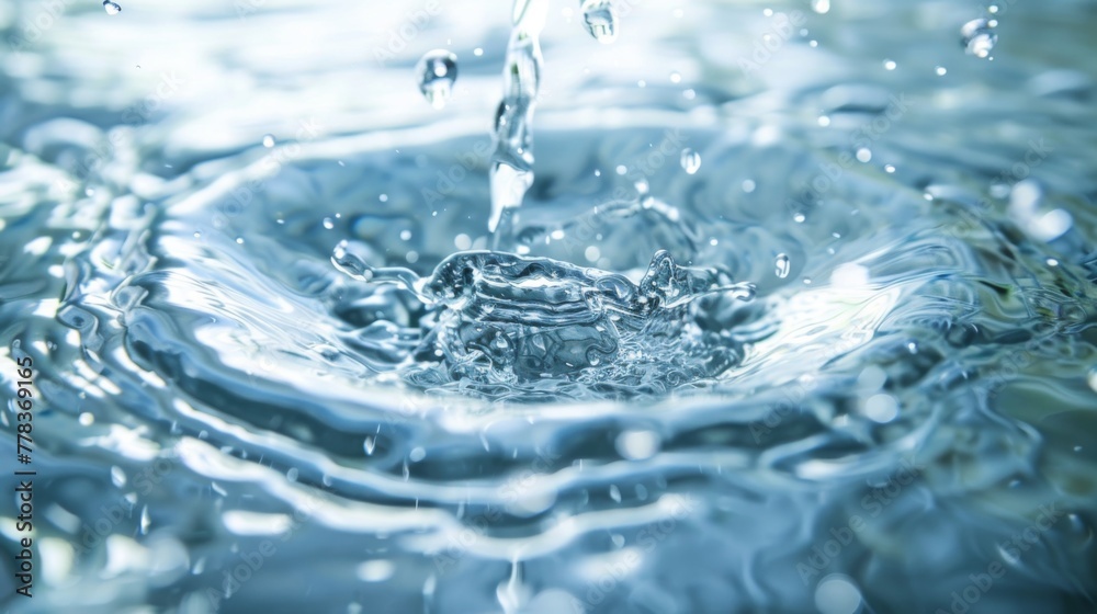 Close Up of a Water Drop in a Sink Close Up of a Water Drop in a Sink