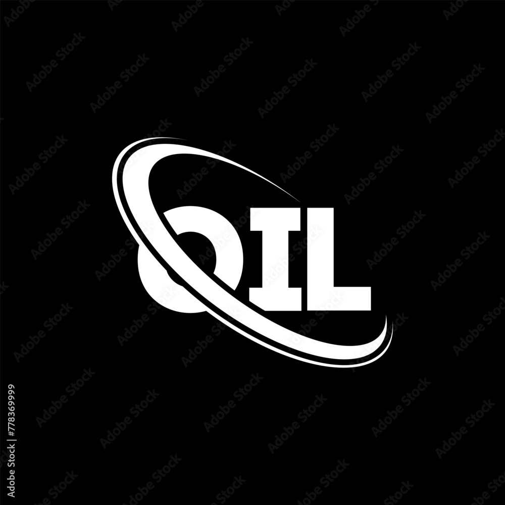 Oil Logo. Oil Letter. Oil Letter Logo Design. Initials Oil Logo Linked 