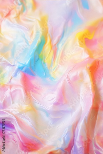 Abstract painting with pastel colors and a smooth texture.