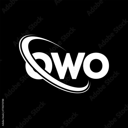 OWO logo. OWO letter. OWO letter logo design. Initials OWO logo linked with circle and uppercase monogram logo. OWO typography for technology, business and real estate brand.
