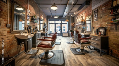 Expert barber offering stylish haircuts in a modern salon setting.