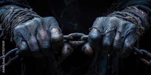 Captive of Chains: A Surreal Portrayal of Bondage and Confinement