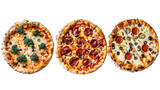 Authentic Italian Capricciosa Pizza on Transparent Background, Perfect for Menus, Websites, and Food Blogs