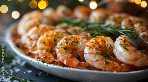 Shrimp Scampi on Decorated Table